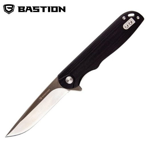 Bastion Craft Flipper Folding Knife, D2, G10 Black, BSTN2374 - Click Image to Close